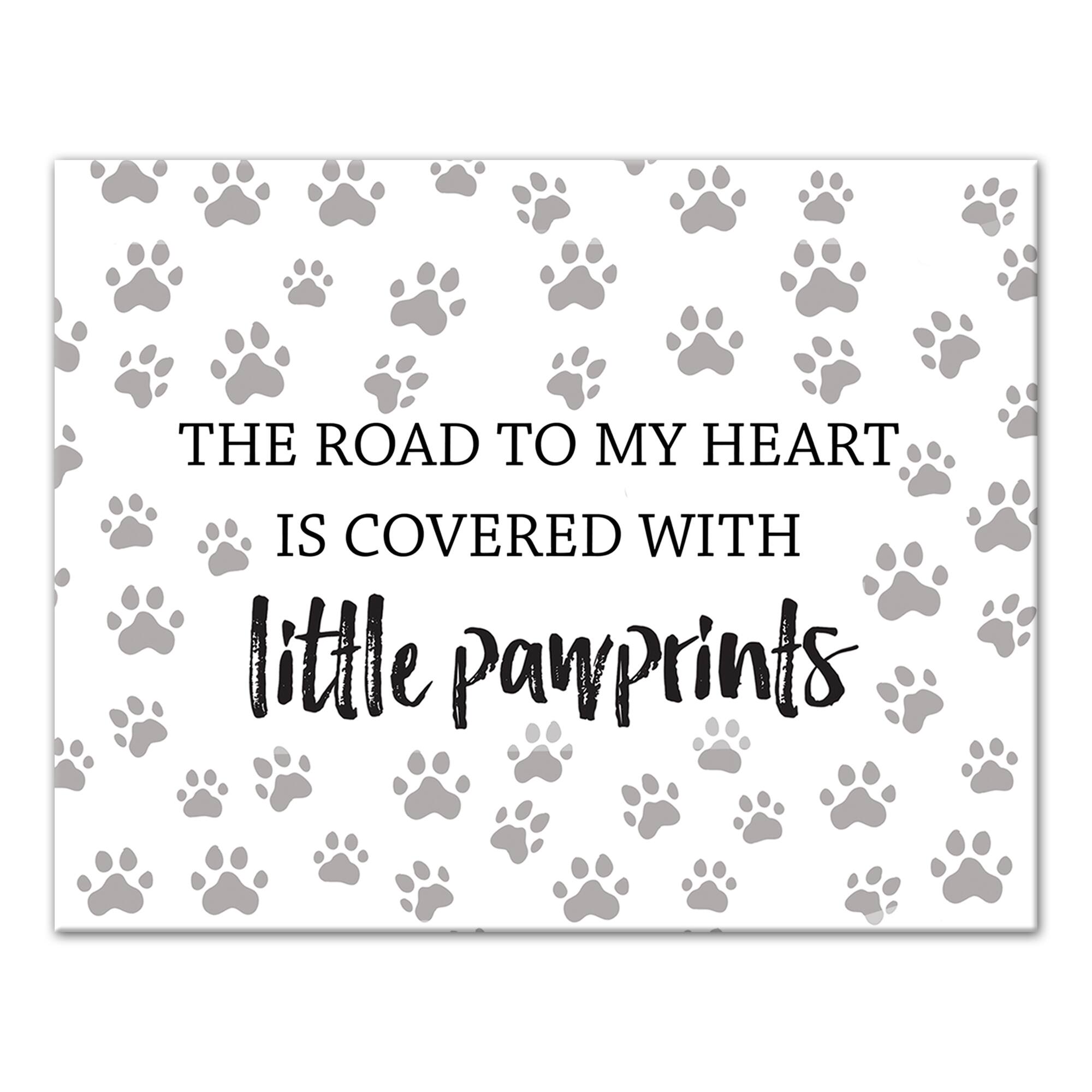 The Road to My Heart is Covered with Little Pawprints Canvas Wall Art